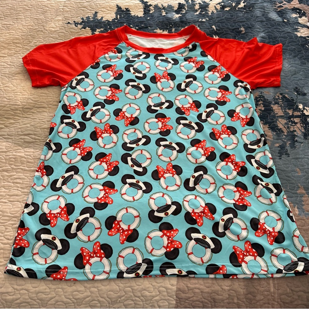 Disney- Red and Blue Cruise Top